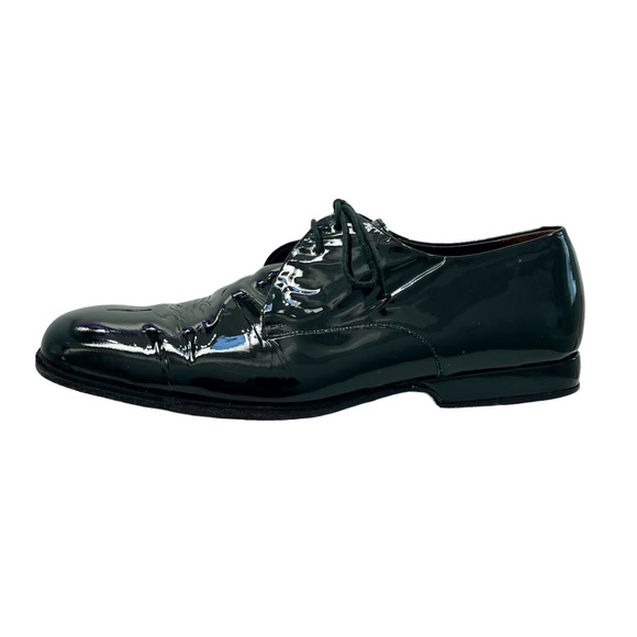 BRUNO MAGLI PARKER LACE UP SQUARE TOE BLACK PATENT LEATHER TUXEDO SHOE main image 9